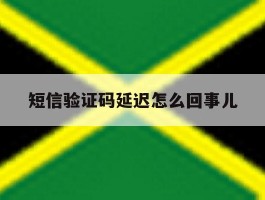 短信验证码延迟怎么回事儿
