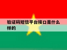 验证码短信平台接口是什么样的
