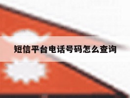 短信平台电话号码怎么查询