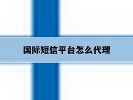 国际短信平台怎么代理