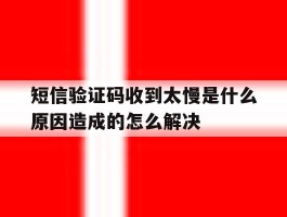 短信验证码收到太慢是什么原因造成的怎么解决的简单介绍