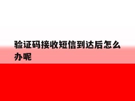 验证码接收短信到达后怎么办呢