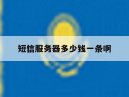 短信服务器多少钱一条啊