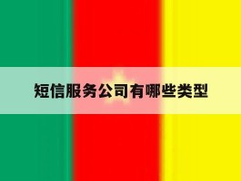 短信服务公司有哪些类型