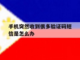 手机突然收到很多验证码短信是怎么办