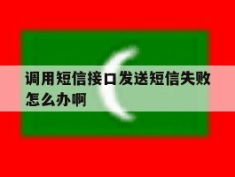 调用短信接口发送短信失败怎么办啊